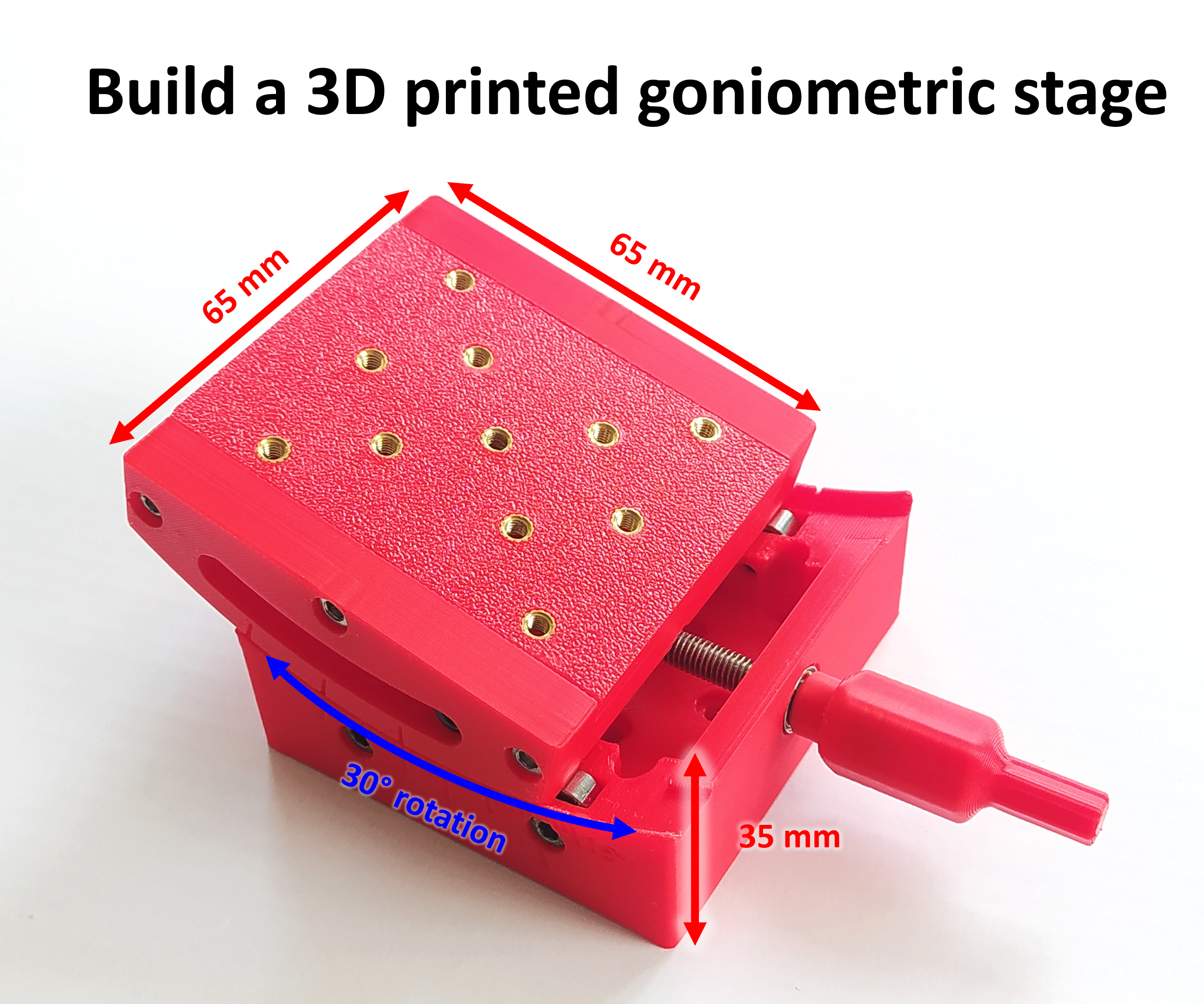 Build a 3D Printed Goniometric Stage (tilt Correction Stage)