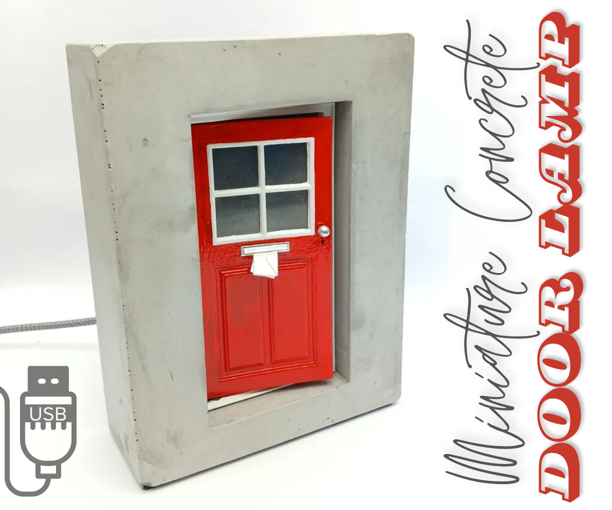 Make Your Own Mini "Concrete" Door Lamp!
