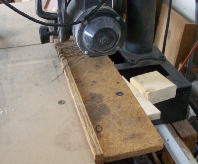 Sears Radial Arm Saw--Homemade Table Clamp