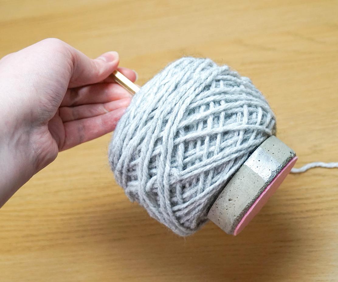 DIY Cement Yarn Holder | Knitting & Crochet Helper