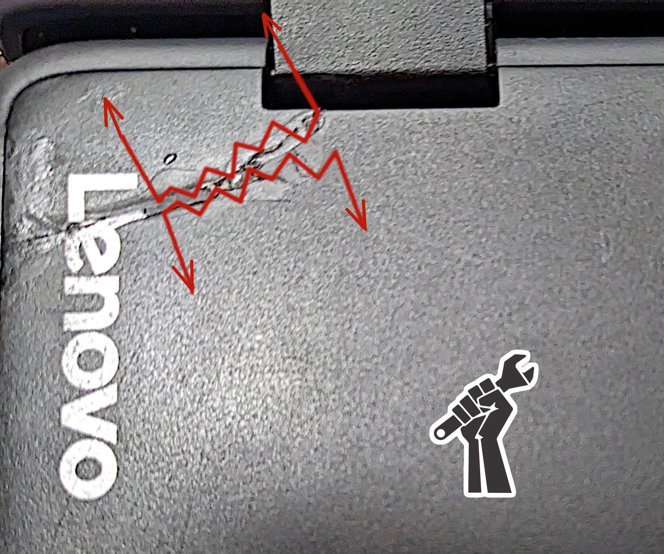 Fixing a Crack in Plastic Laptop Case Near the Hinge