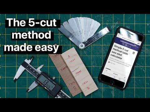 The 5-Cut Method Made Easy! a Foolproof Process and Calculator for Square Table Saw Crosscut Sled Fences