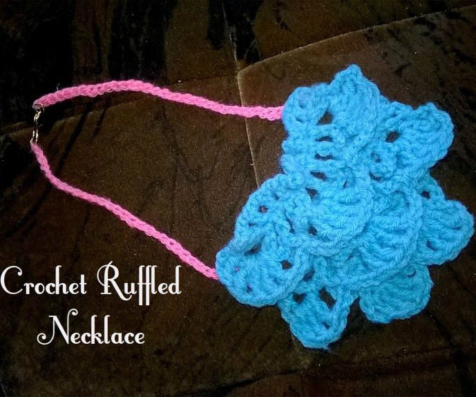 Ruffled Layer Crochet Necklace