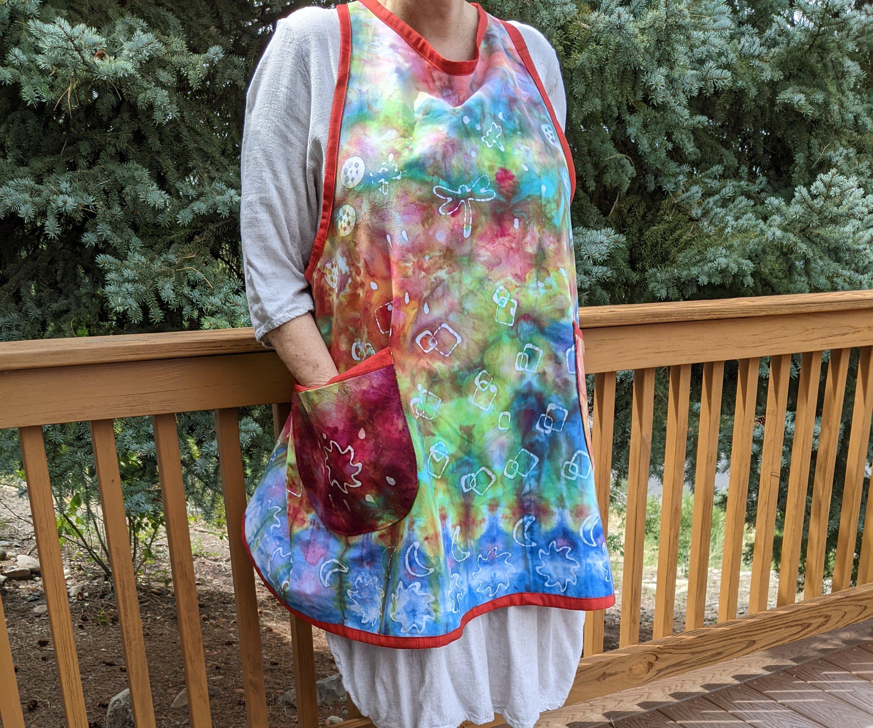 Ice Dye Batik Apron