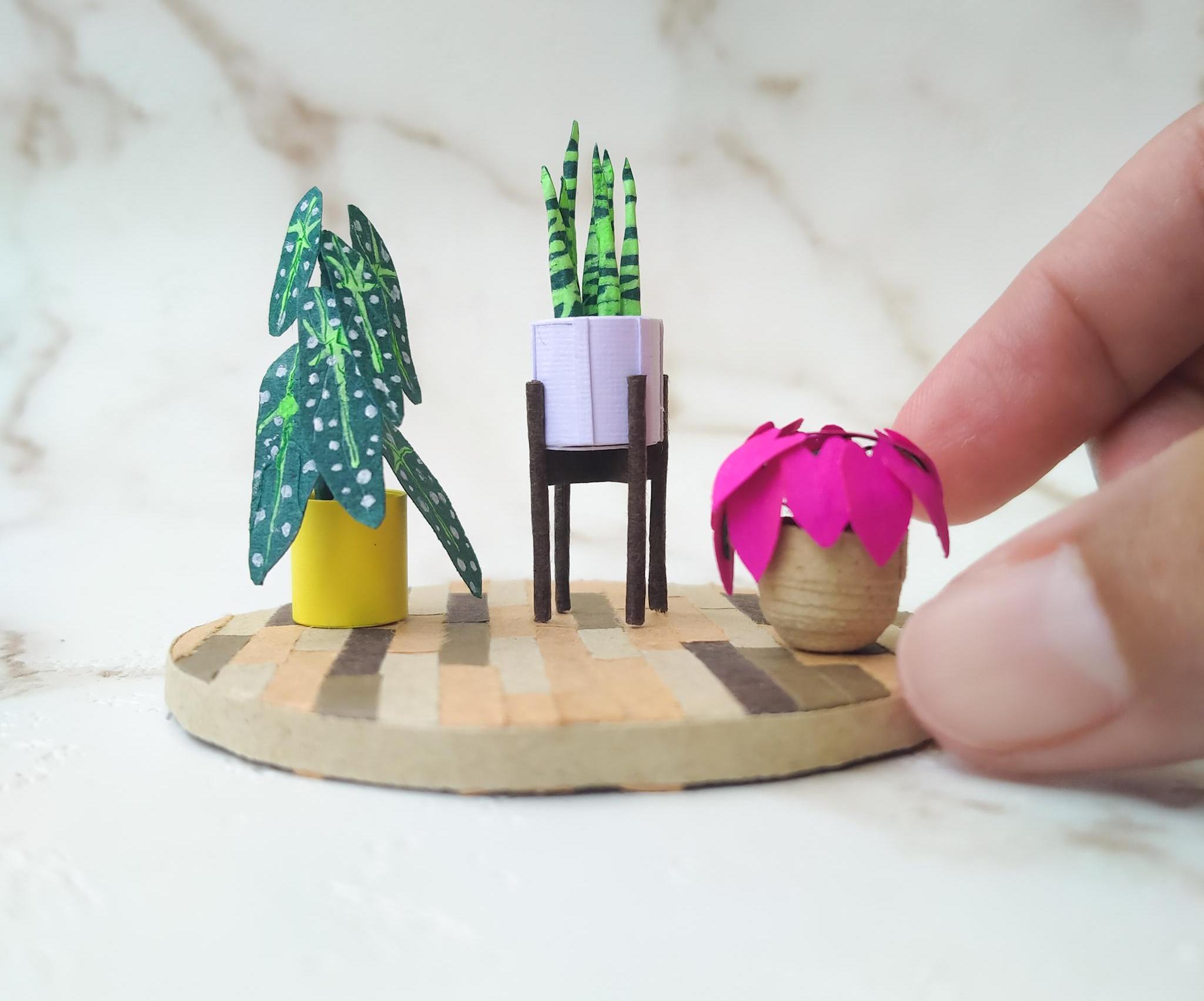 Houseplant Miniature From Paper