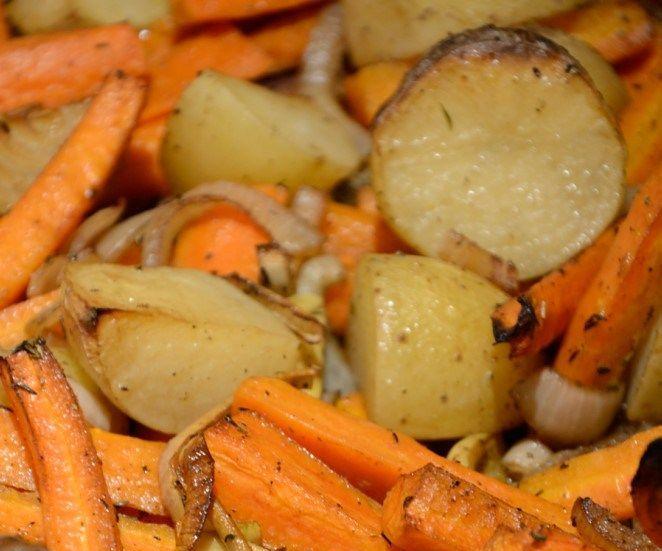 How to Make Roasted Potatoes & Carrots