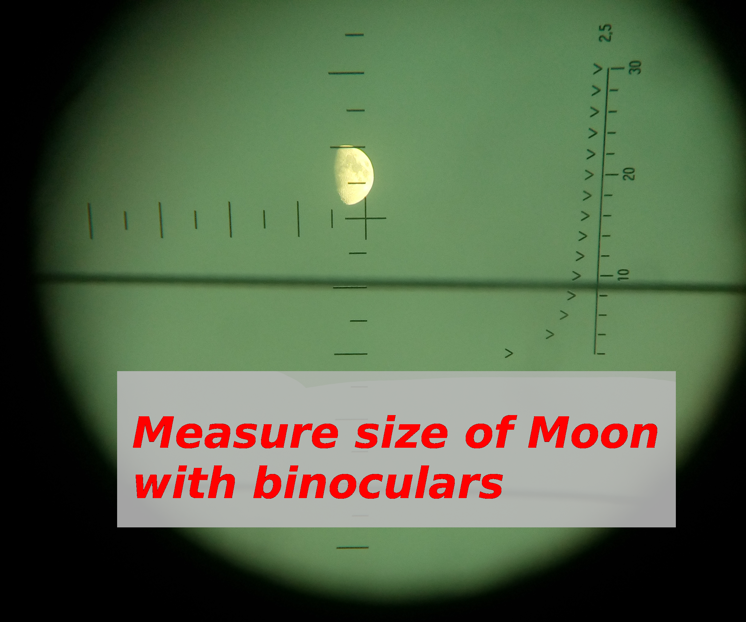 Measure Size of Moon With Binoculars