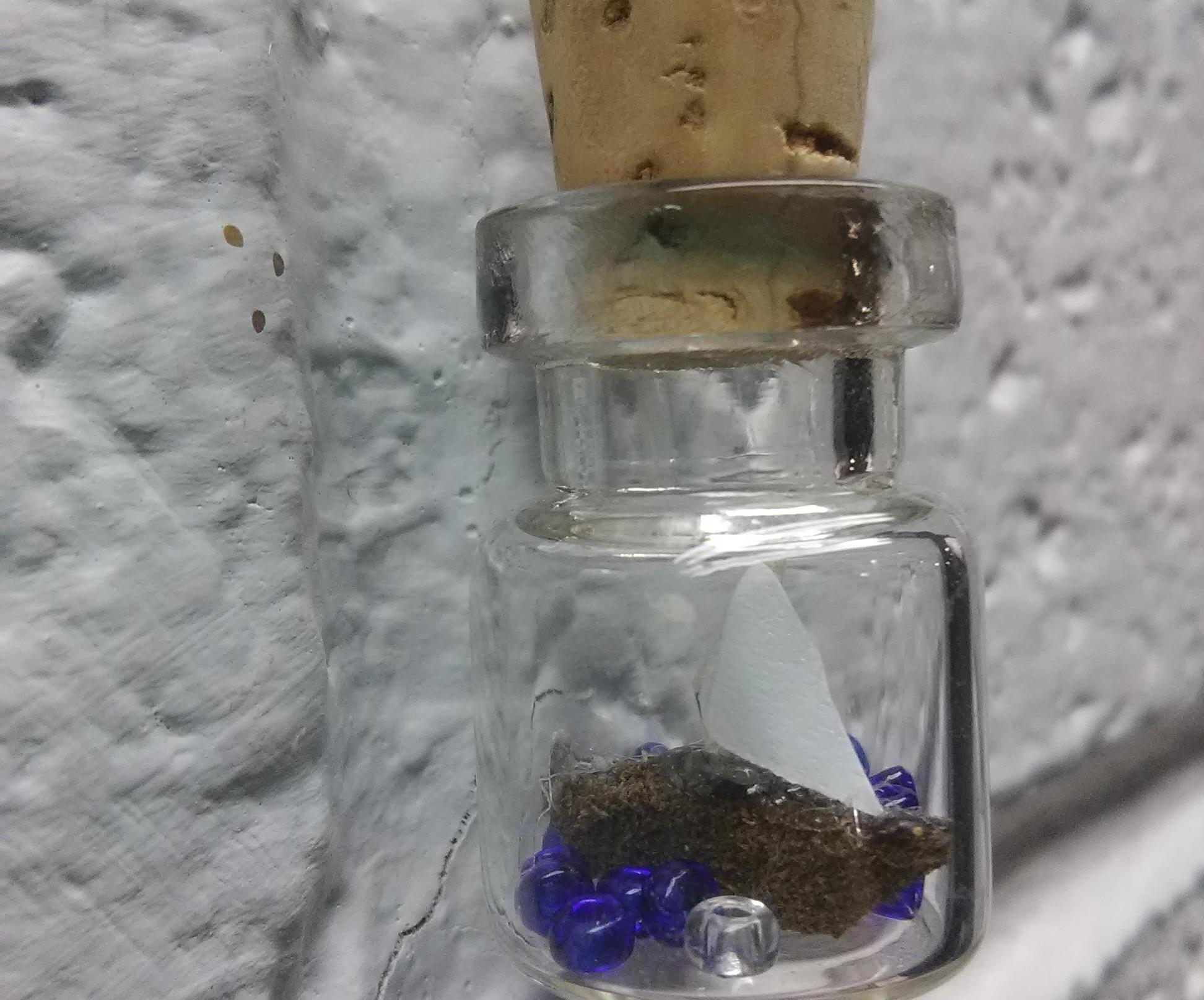 Mini Shipwreck in a Bottle Necklace