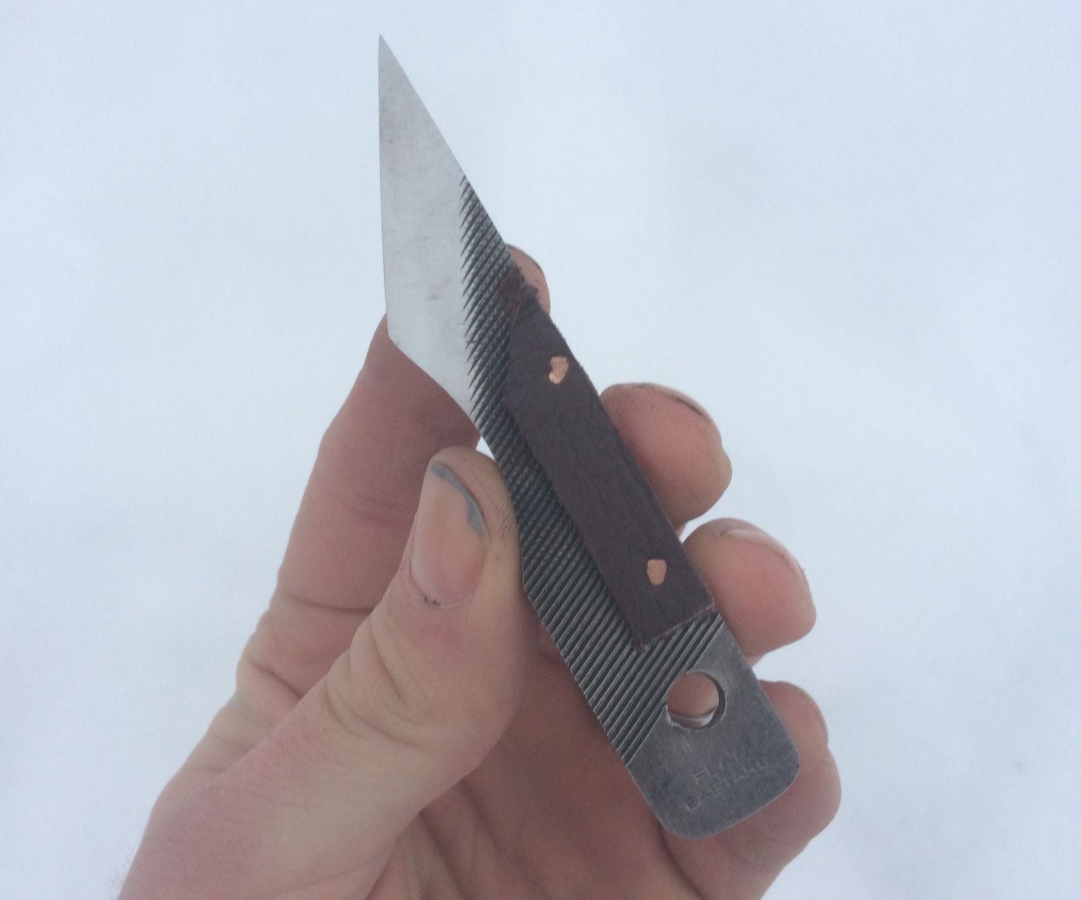 Handmade Kiridashi Knife From a Metal File