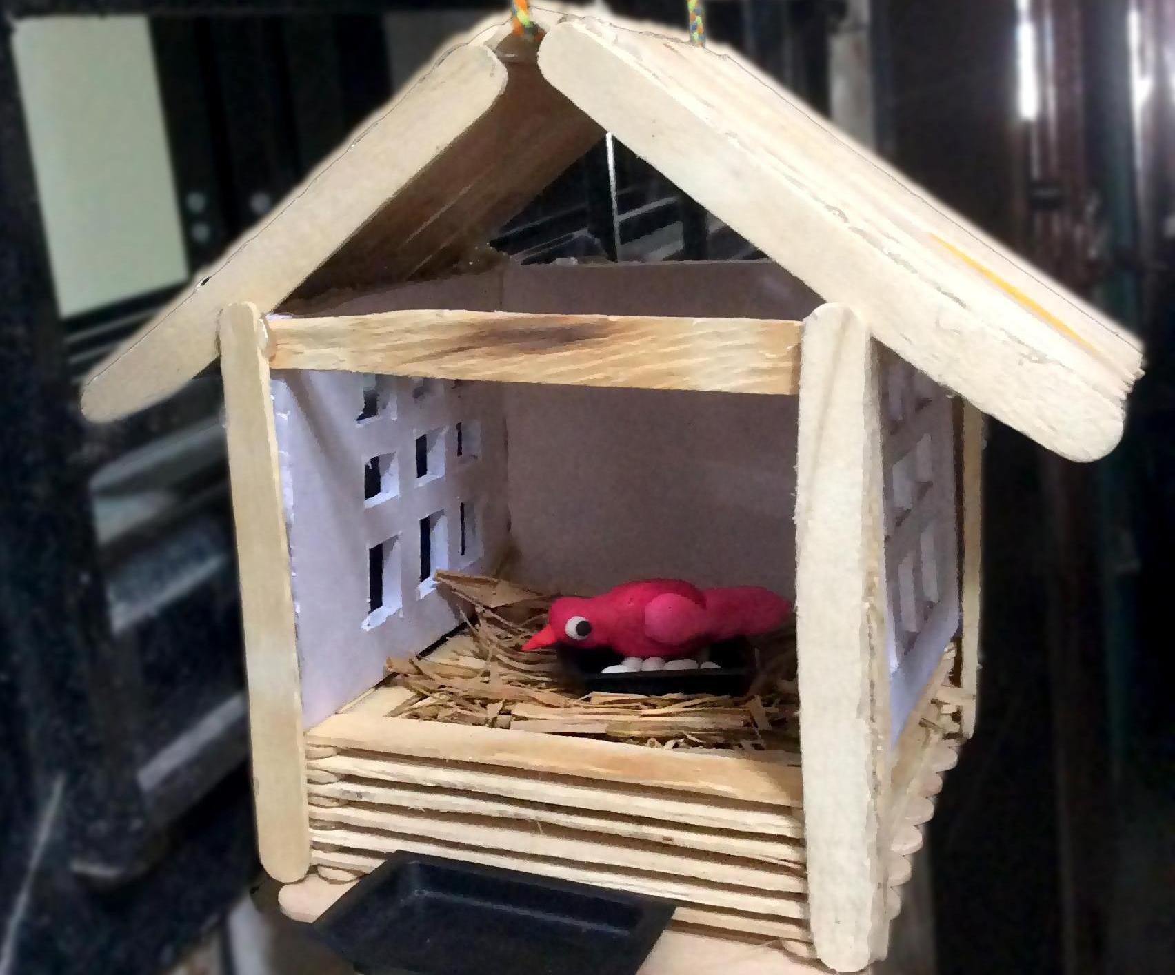 DIY Popsicle Stick BirdHouse