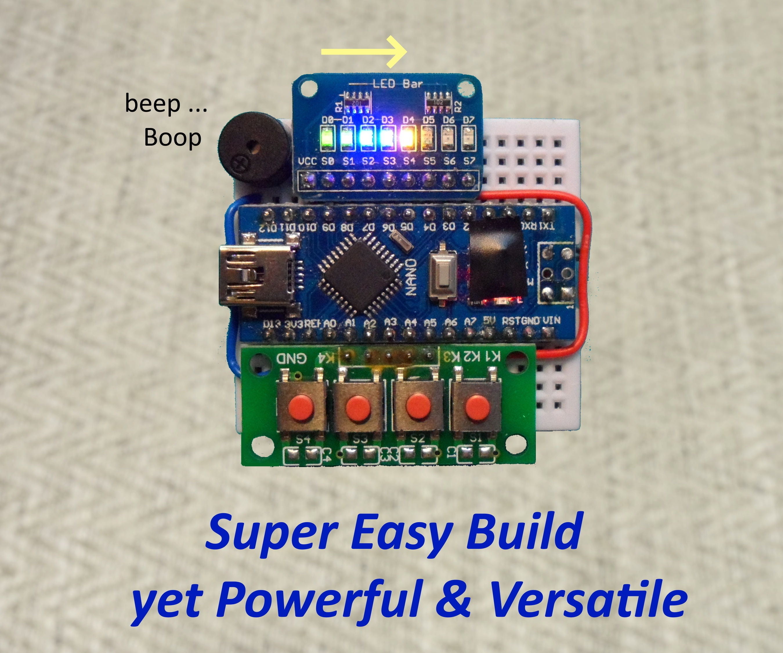 Mini STEM LED Game Platform, No Soldering Required.