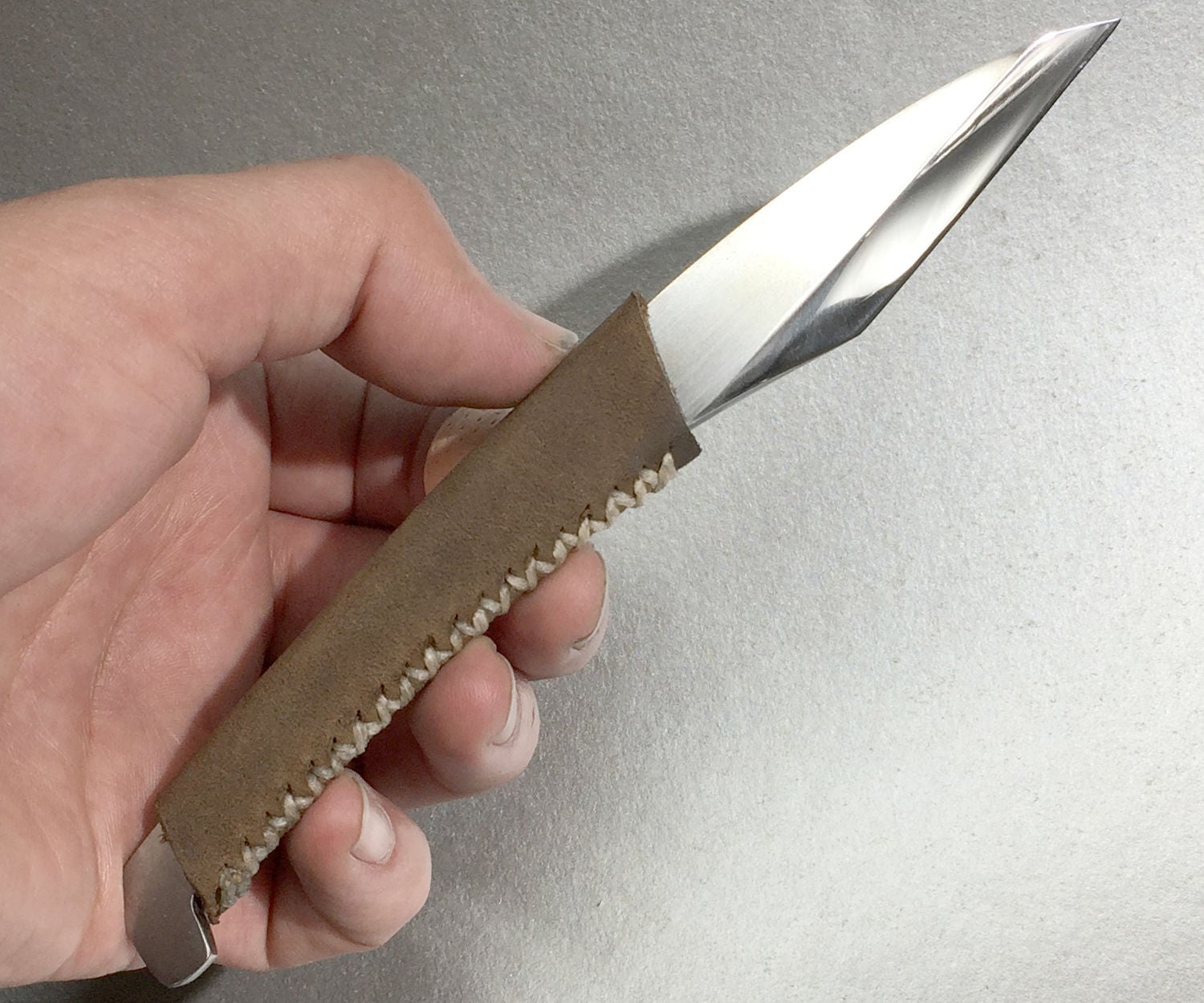 Kiridashi Knife With Leather Handle