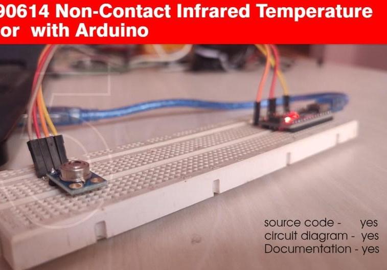 MLX90614 Non-Contact Infrared Temperature Sensor With Arduino