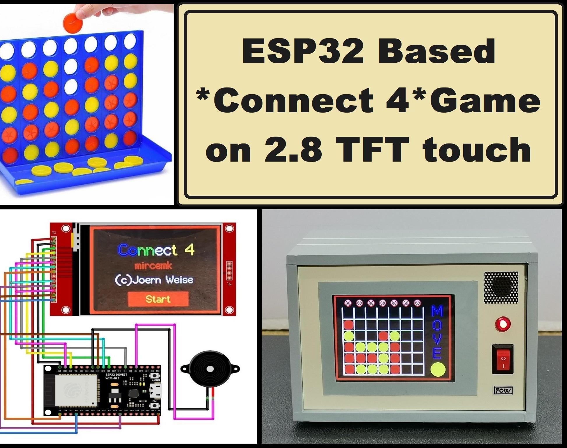 DIY Connect 4 Game on 2.8 Inch TFT Touch Display