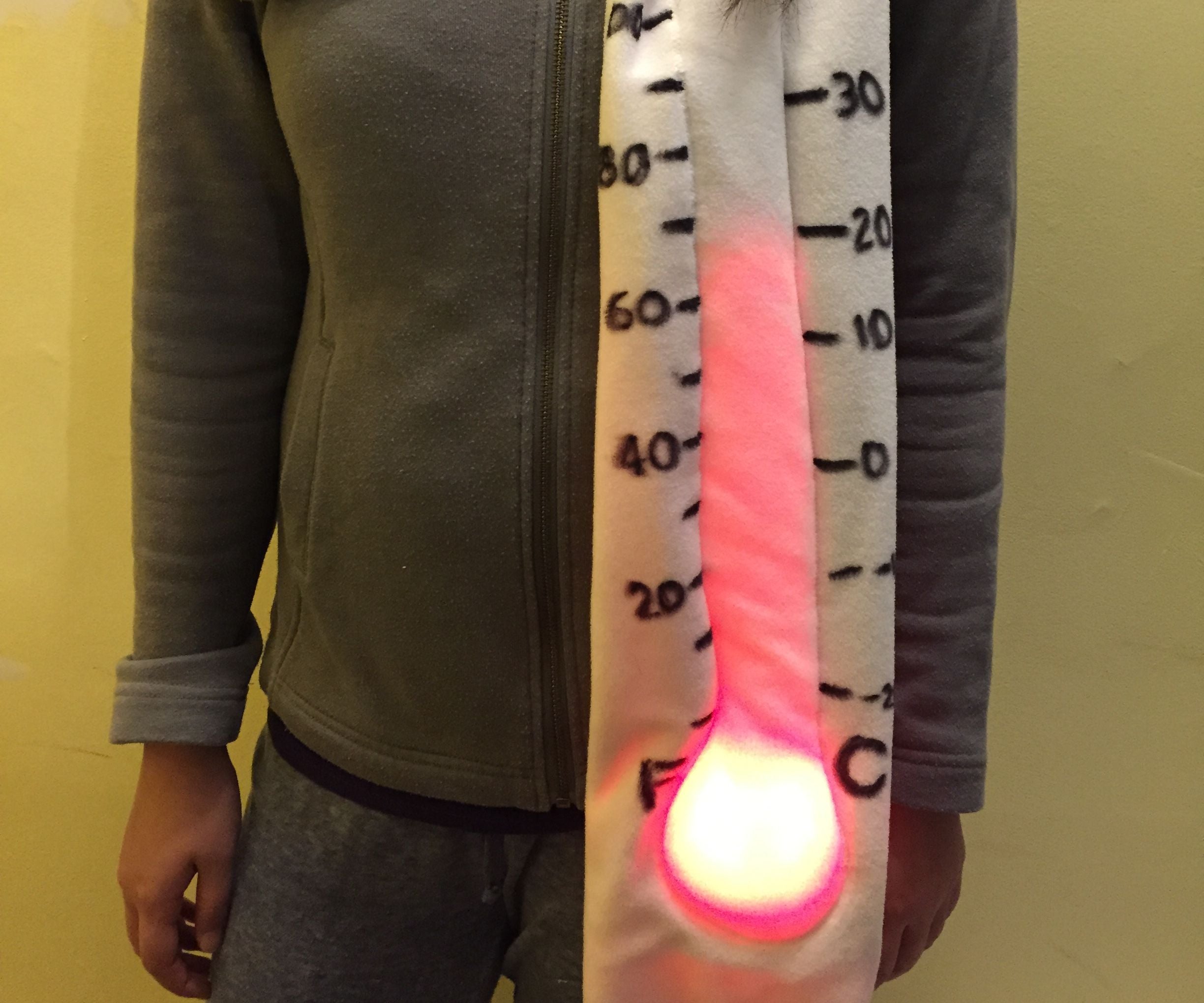 Neopixel Giant Thermometer Scarf 