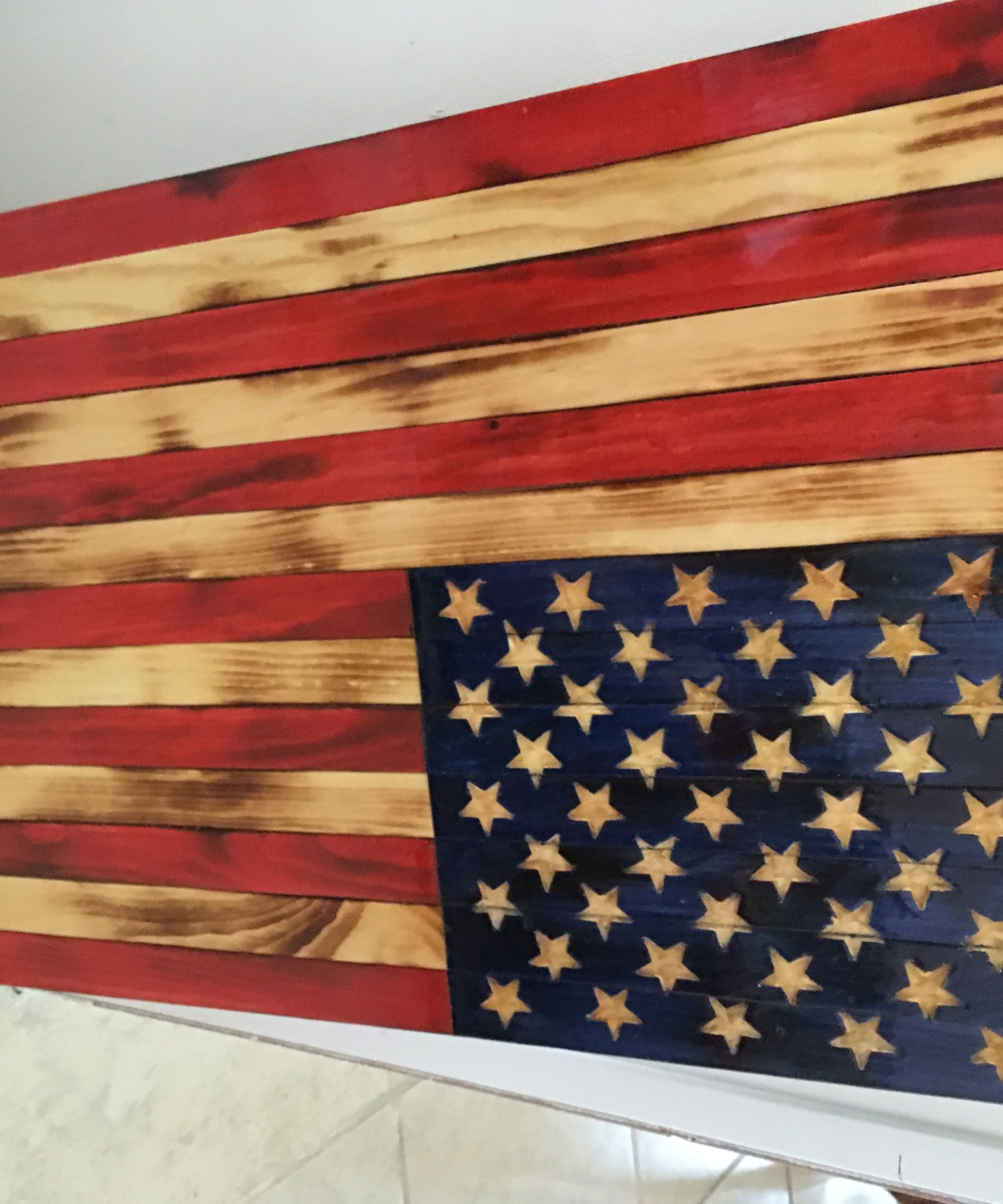 Wooden American Flag