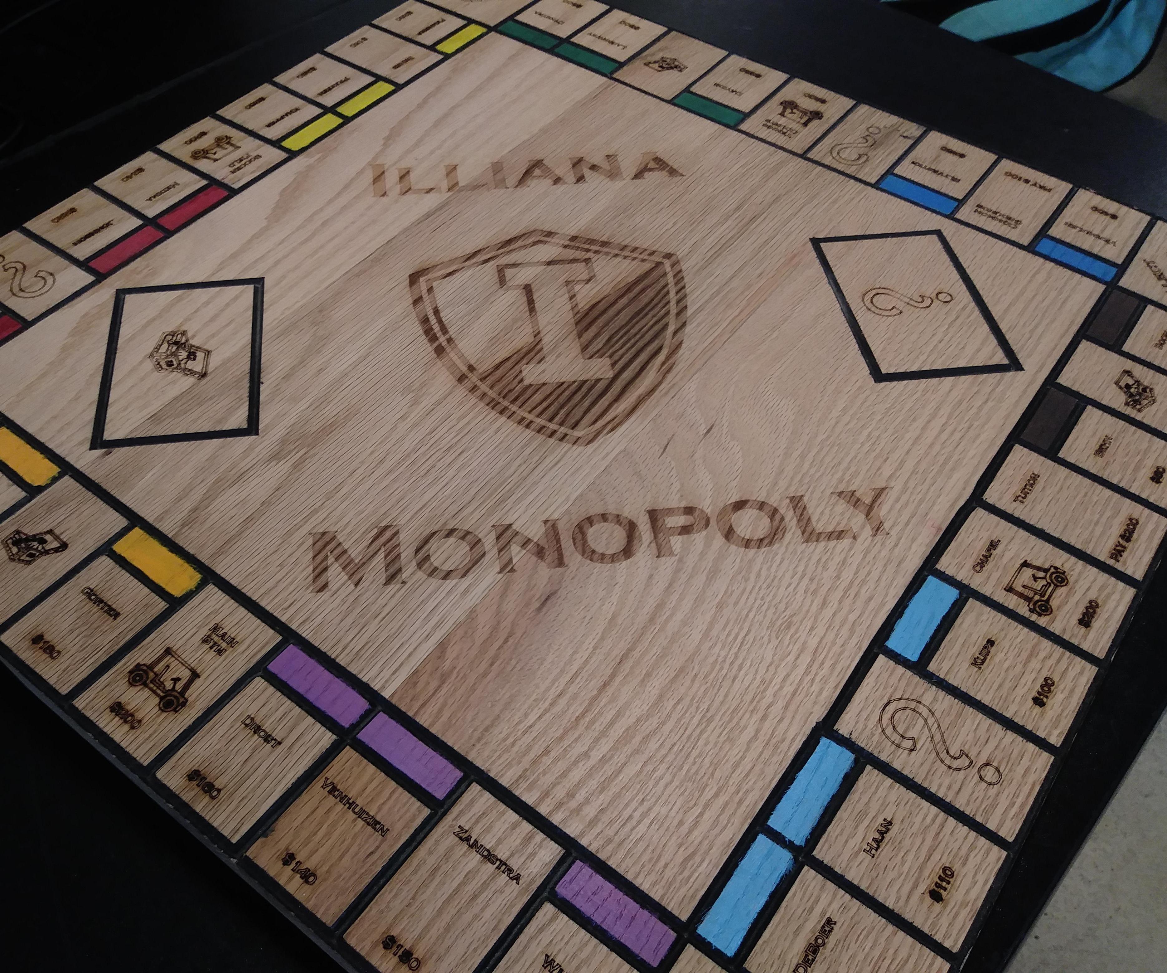 Custom Wooden Monopoly Board