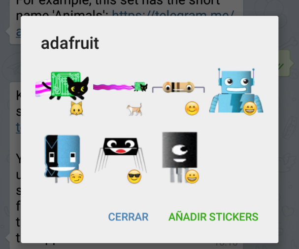 Crear Sticker Pack De Adafruit En Telegram 