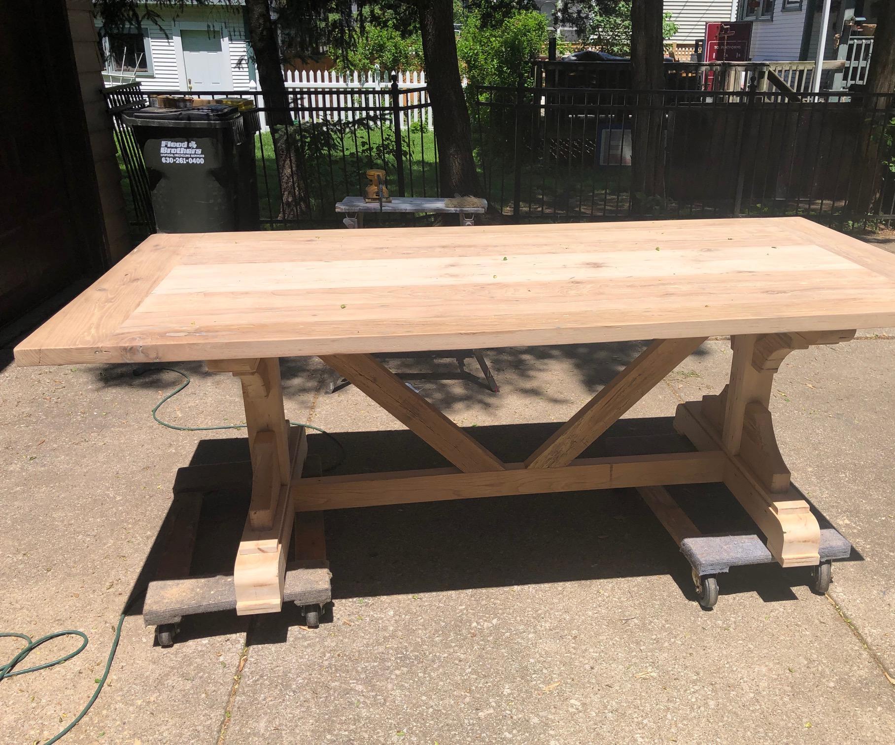 Reclaimed Barn Wood Trestle Table