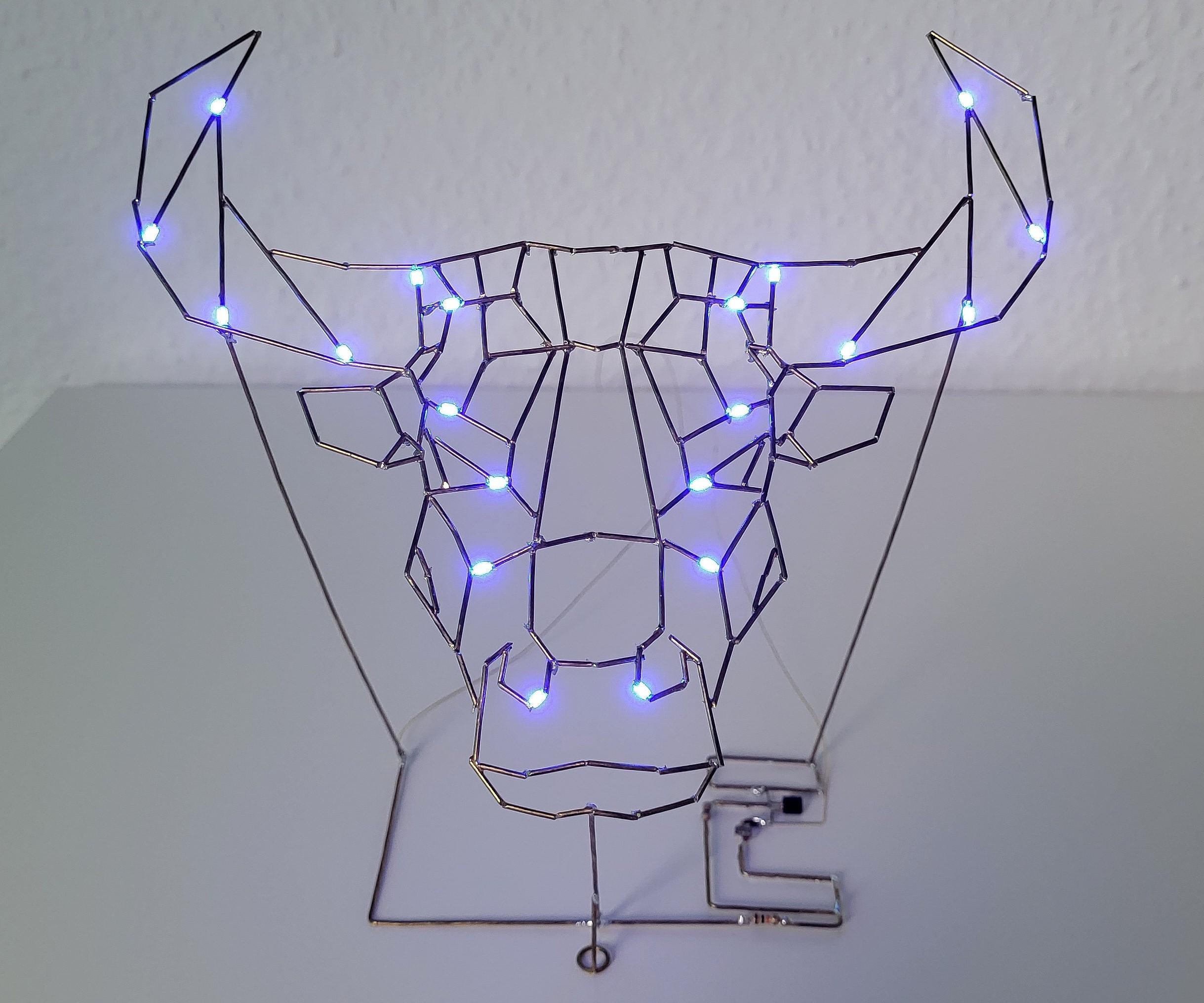 Light-Sensitive Geometric Animal Sculpture