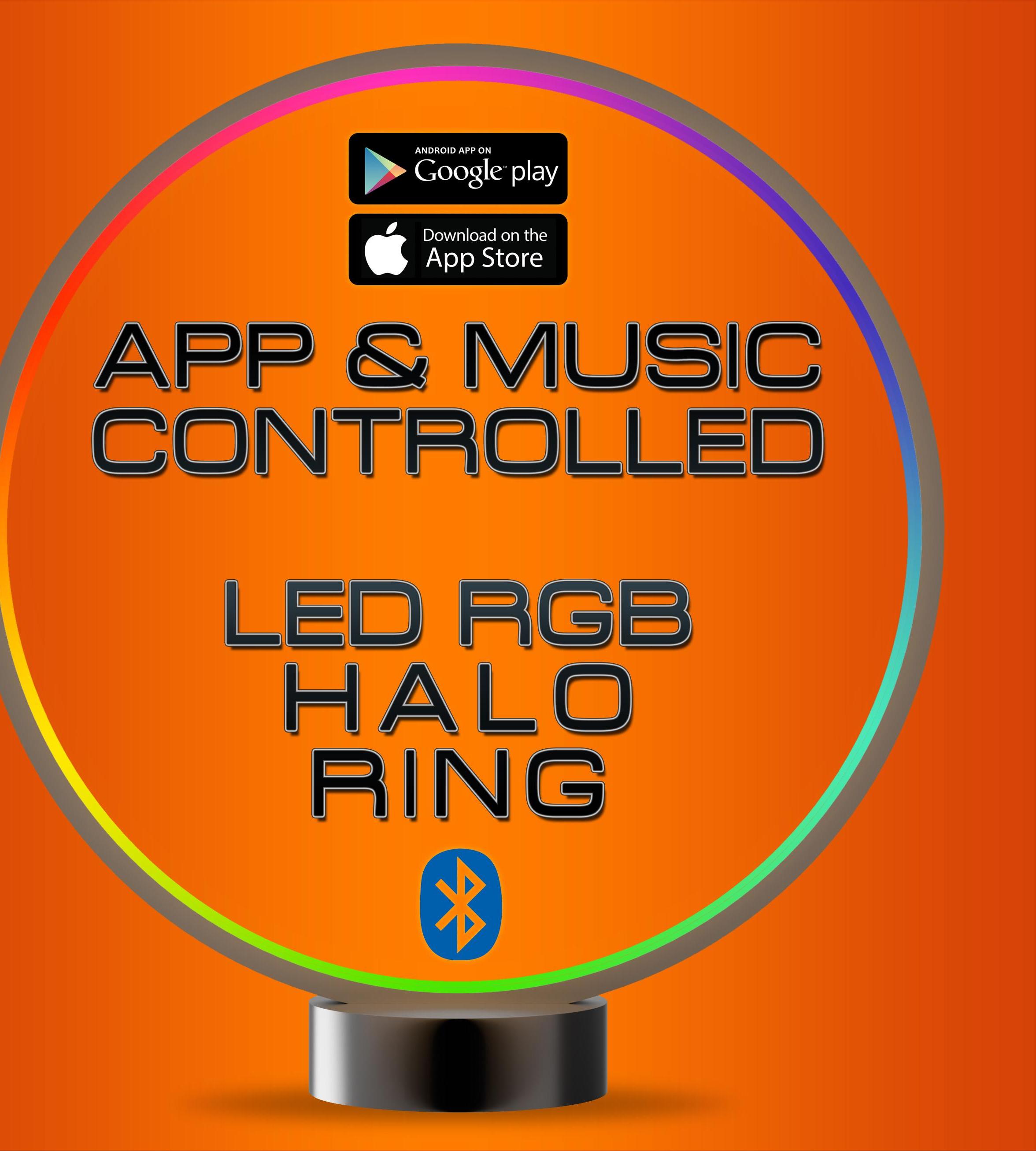 LED RGB DESIGNER CIRCLE RING LIGHT LAMP - App & Music Controlled