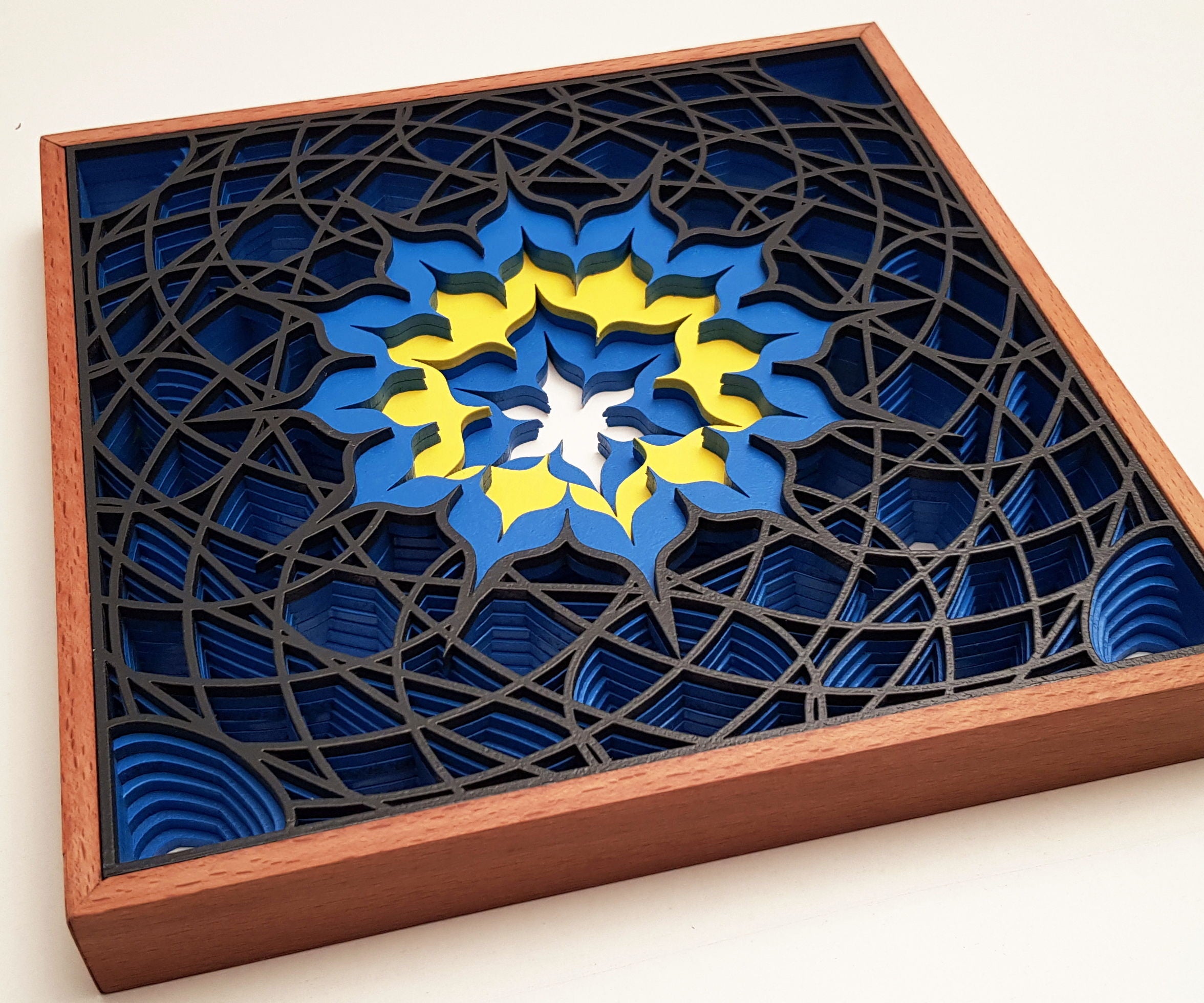 Laser Cut 3D Math Lotus Drawing