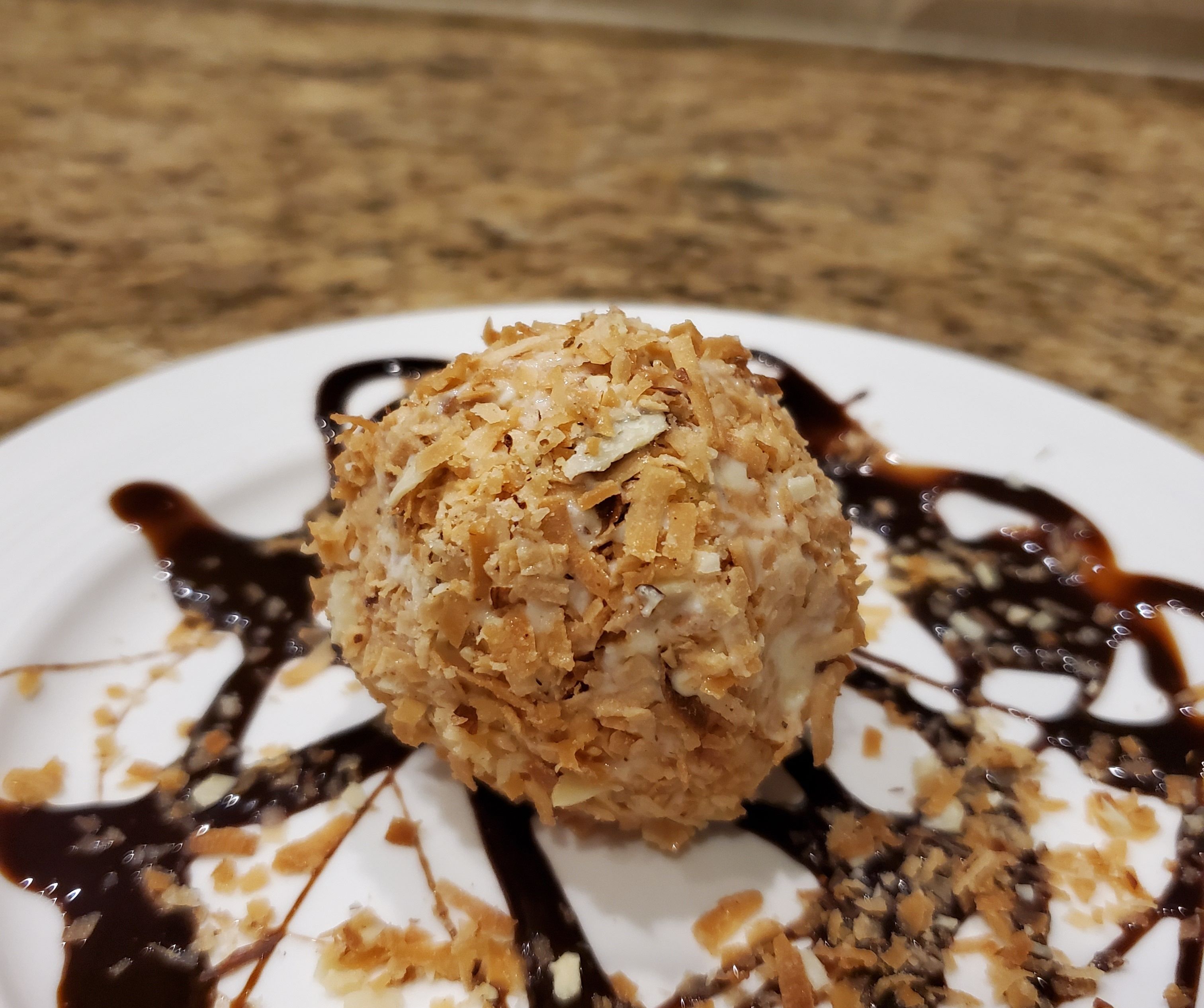 Faux Fried Ice Cream Ball