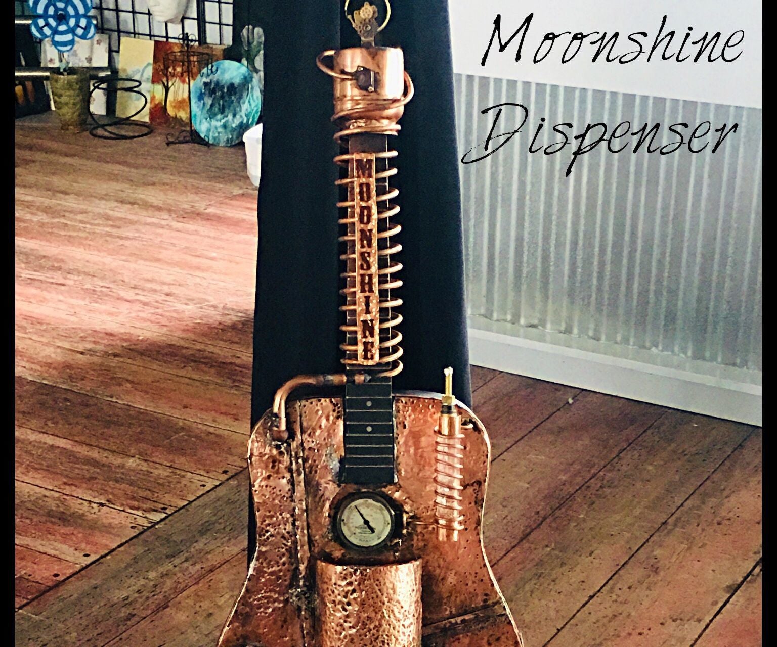 Steampunk Guitar Art( Moonshine Dispenser)