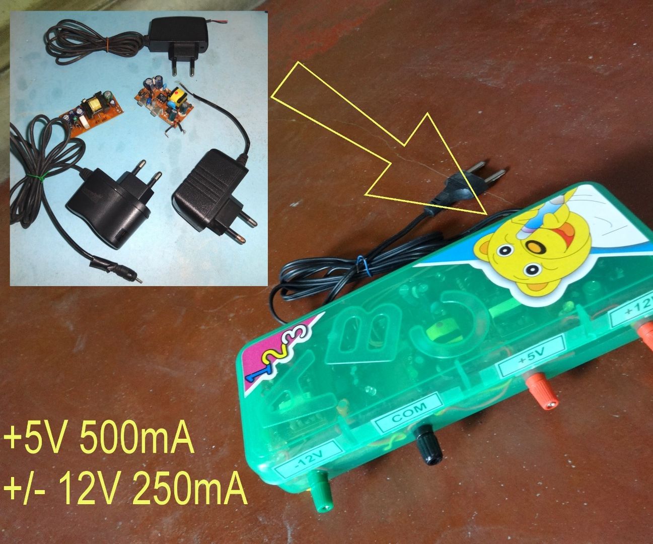 Pencil Box Triple Output Power Supply