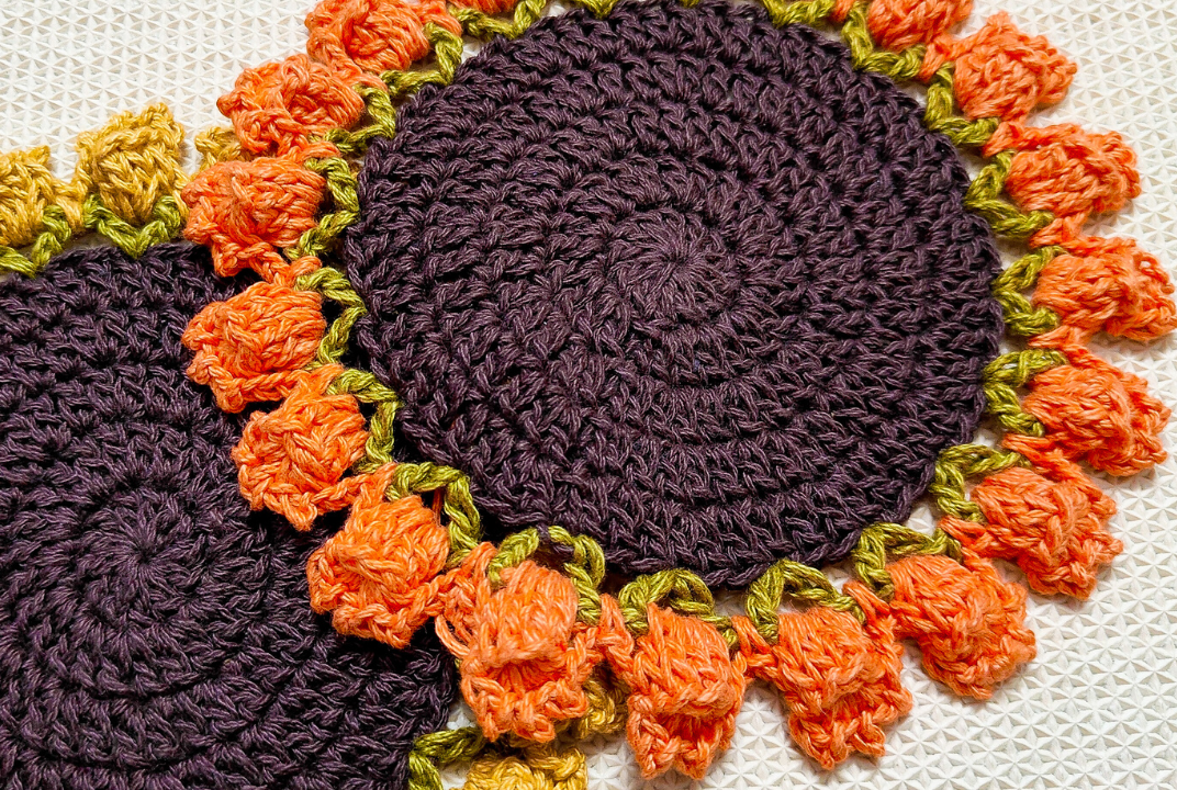 How to Make Easy Crochet Autumn Flower Placemats