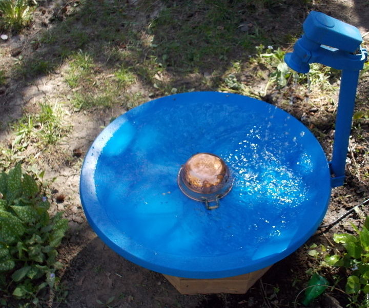 Octagon Stand for the Satellite Dish Bird Bath