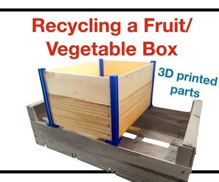 Recycled Wood Box Using 3D Printing Parts