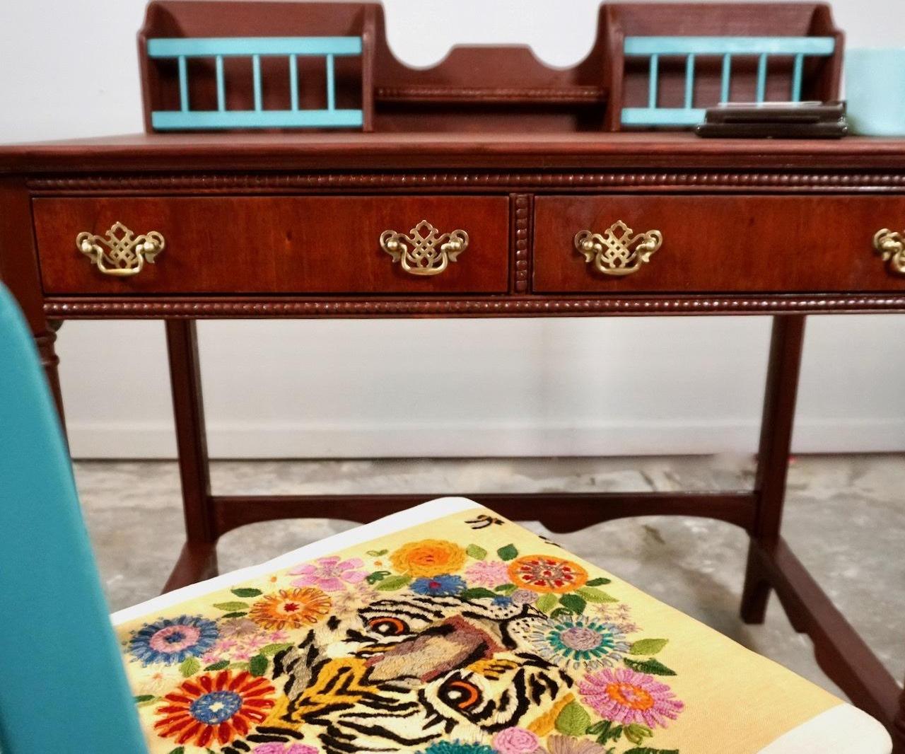 Vintage Trash to Treasure Desk and Chair Makeover