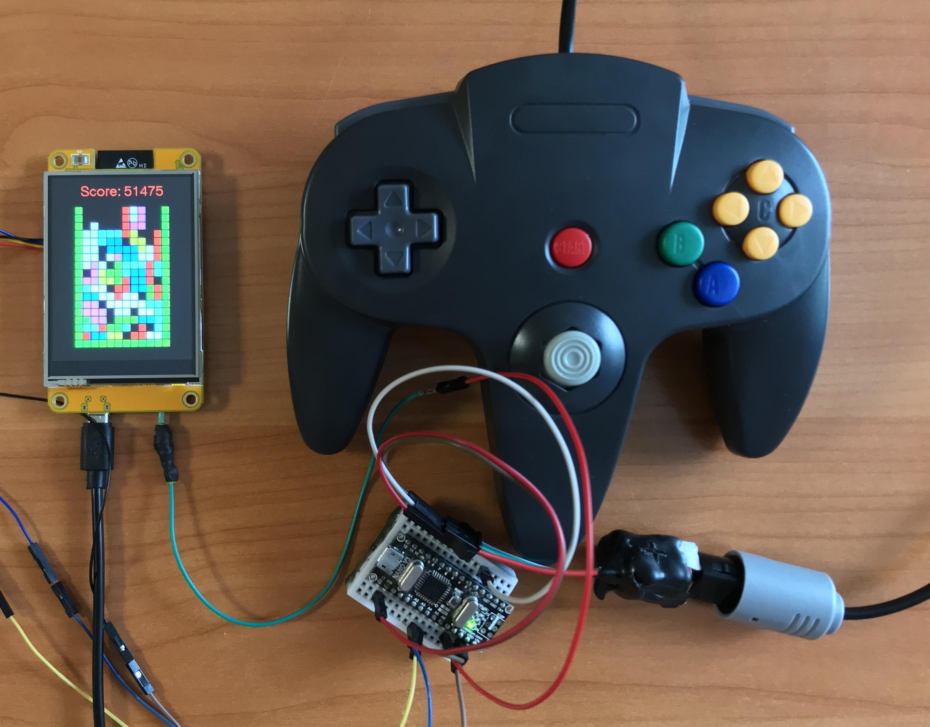 How to Play Tetris on ESP32 CYD With Nintendo 64 Controller