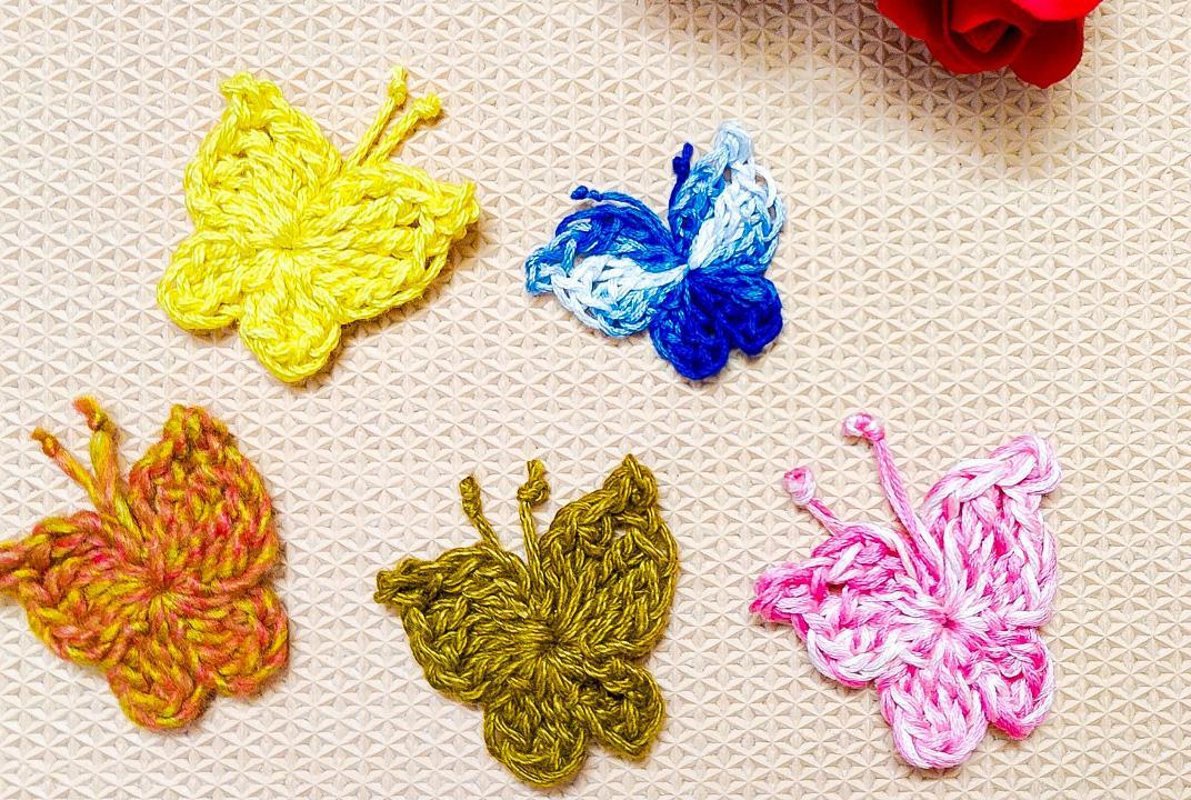 Quick and Simple Crochet Butterfly Applique