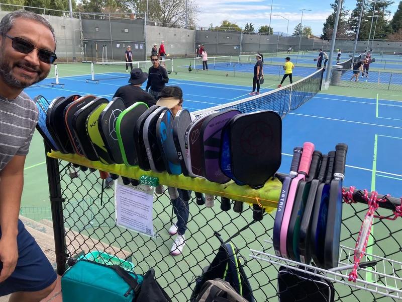 PickleBall Racket Holder Made From Recycled PickleBalls!