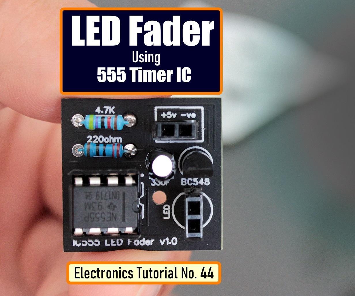 LED Fader Using 555 Timer IC