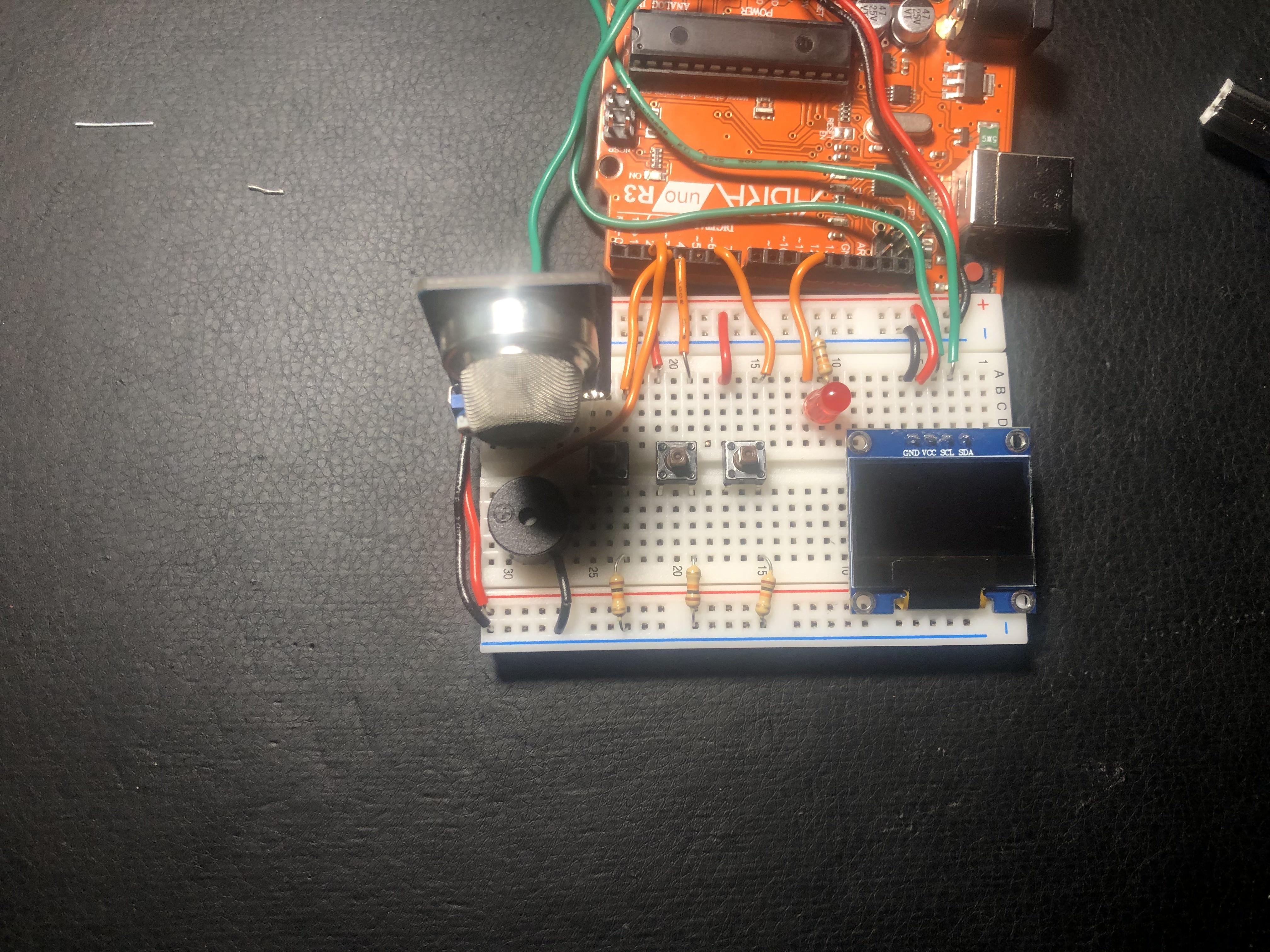 Smoke and Carbon Monoxide Detector Using Arduino, the MQ2 Gas Sensor and a OLED Display