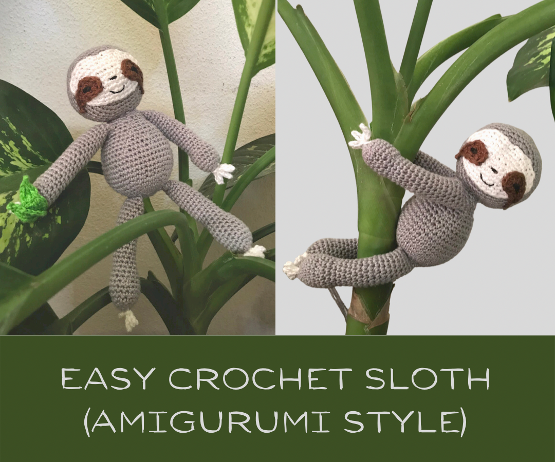 Easy Crochet Sloth (Amigurumi Style)