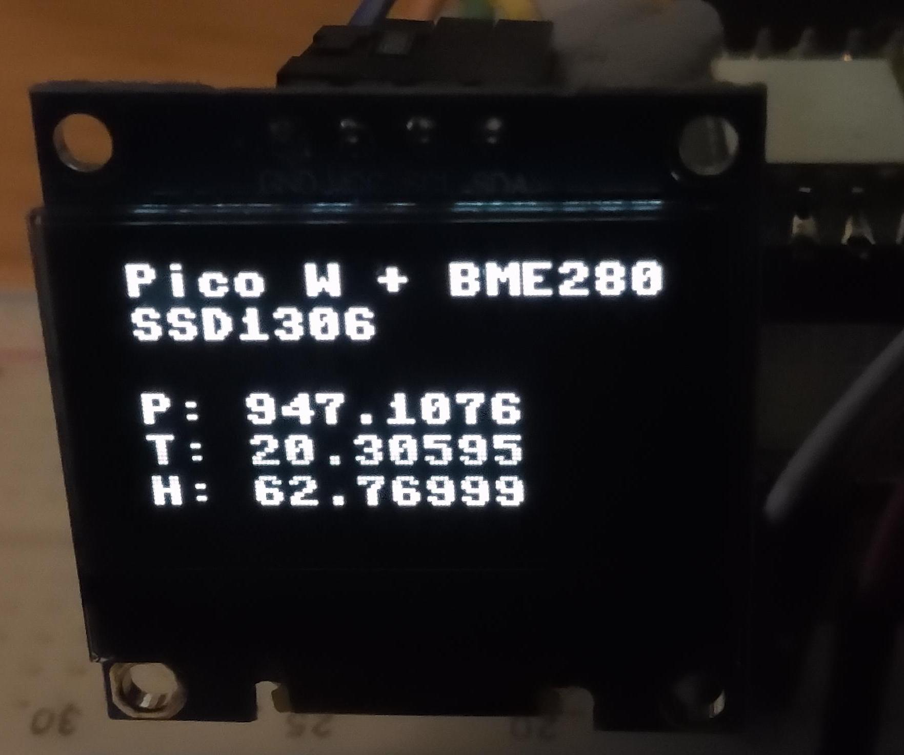 Pico W BME280 and SSD1306