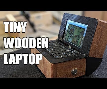 Tiny Wooden Laptop