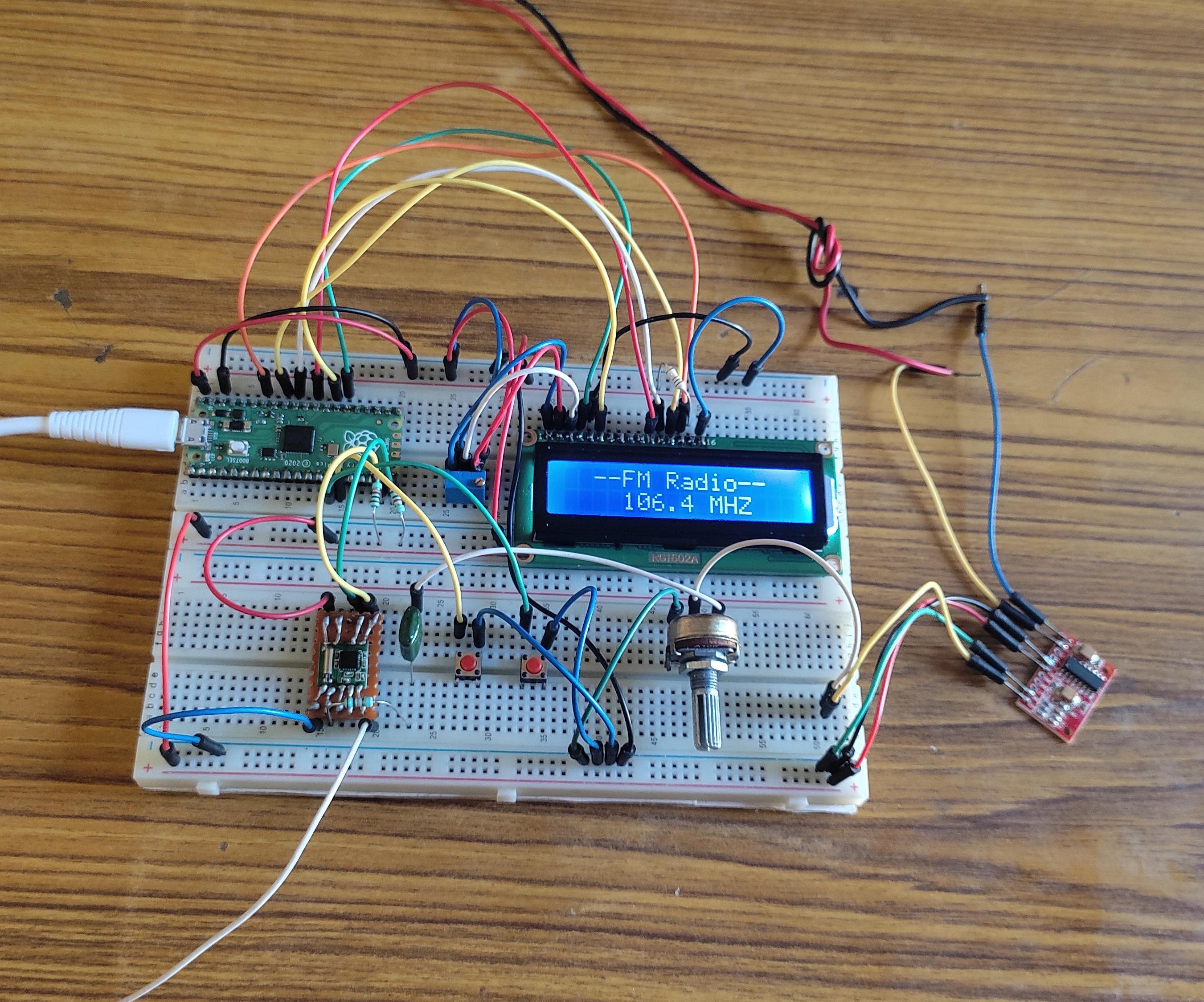 Raspberry Pi Pico and TEA5767 FM Radio