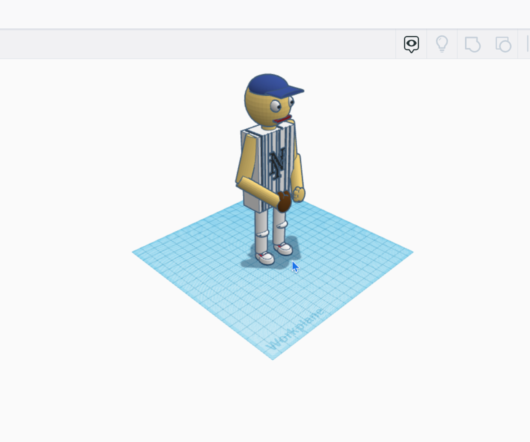 How to Make a Baseball Player on Tinkercad