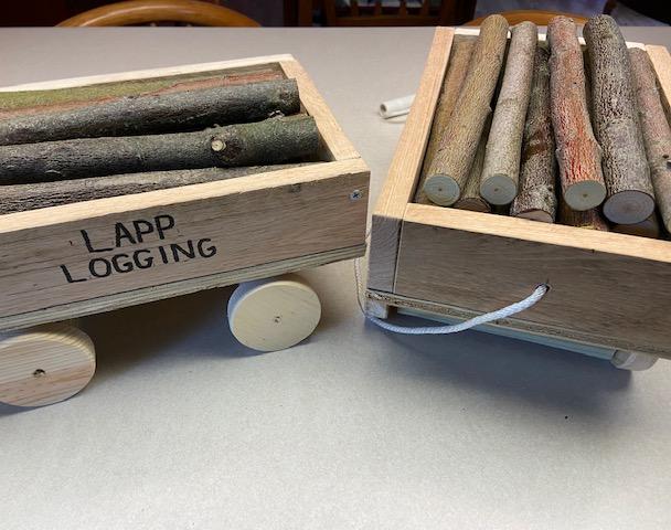 Child's Wooden Pull Toy Wagon