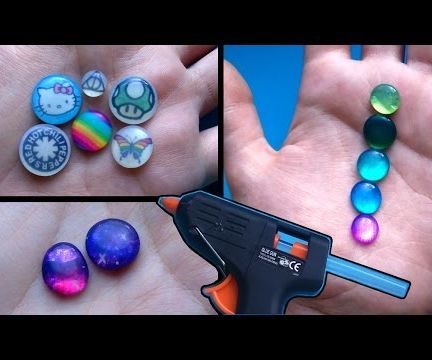 DIY Faux Resin Charms/Gems Using Hot Glue 