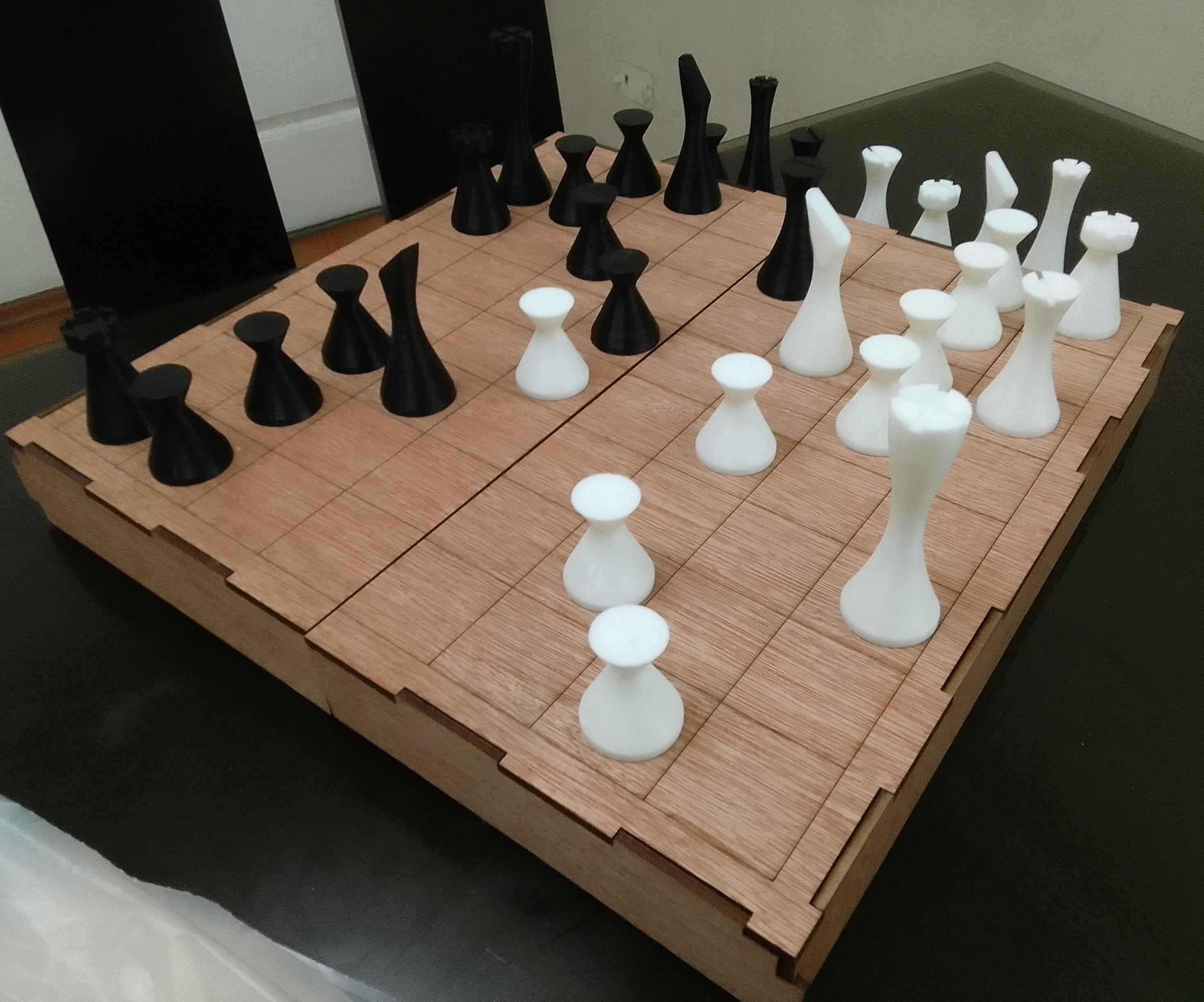 Chess Craft / Combine 2D Laser Cutting and 3D Printing