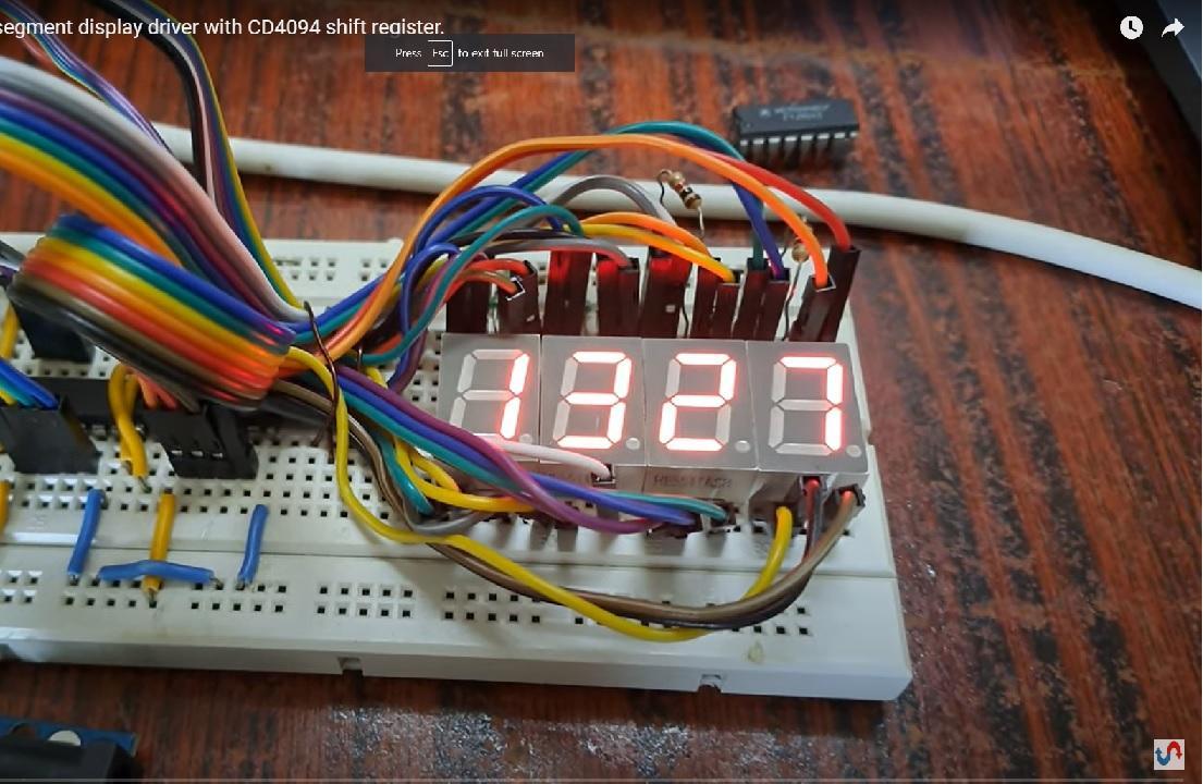 7 Segment Display and Shift Registers Based Arduino Counter