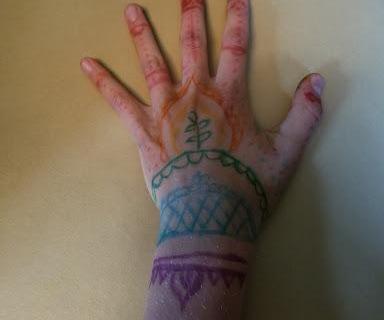 Rainbow "Henna" Tattoos