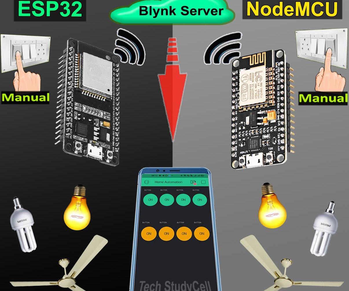 Blynk Home Automation With Multiple ESP32 NodeMCU IoT Projects 2021