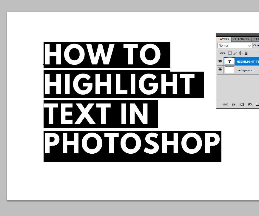 How to Highlight Text in Photoshop